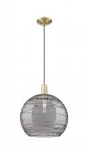 Innovations Lighting 716-1P-AB-G1213-14SM - Athens Deco Swirl - 1 Light - 14 inch - Antique Brass - Cord hung - Mini Pendant