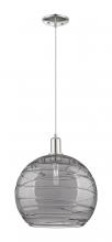 Innovations Lighting 716-1P-PN-G1213-14SM - Athens Deco Swirl - 1 Light - 14 inch - Polished Nickel - Cord hung - Mini Pendant