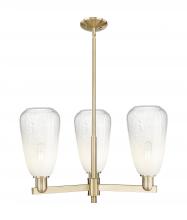 Innovations Lighting 716-3CR-CB-G480-6OP - Brookhaven Almond - 3 Light - 18 inch - Satin Nickel - Flush Mount