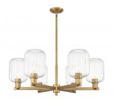 Innovations Lighting 716-6CR-BB-G460-7CL - Preston - 6 Light - 24 inch - Brushed Brass - Chandelier