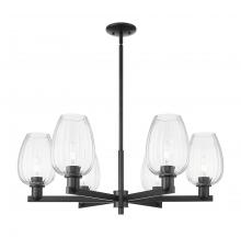 Innovations Lighting 716-6CR-BK-G457-6CL - Preston - 6 Light - 24 inch - Matte Black - Chandelier