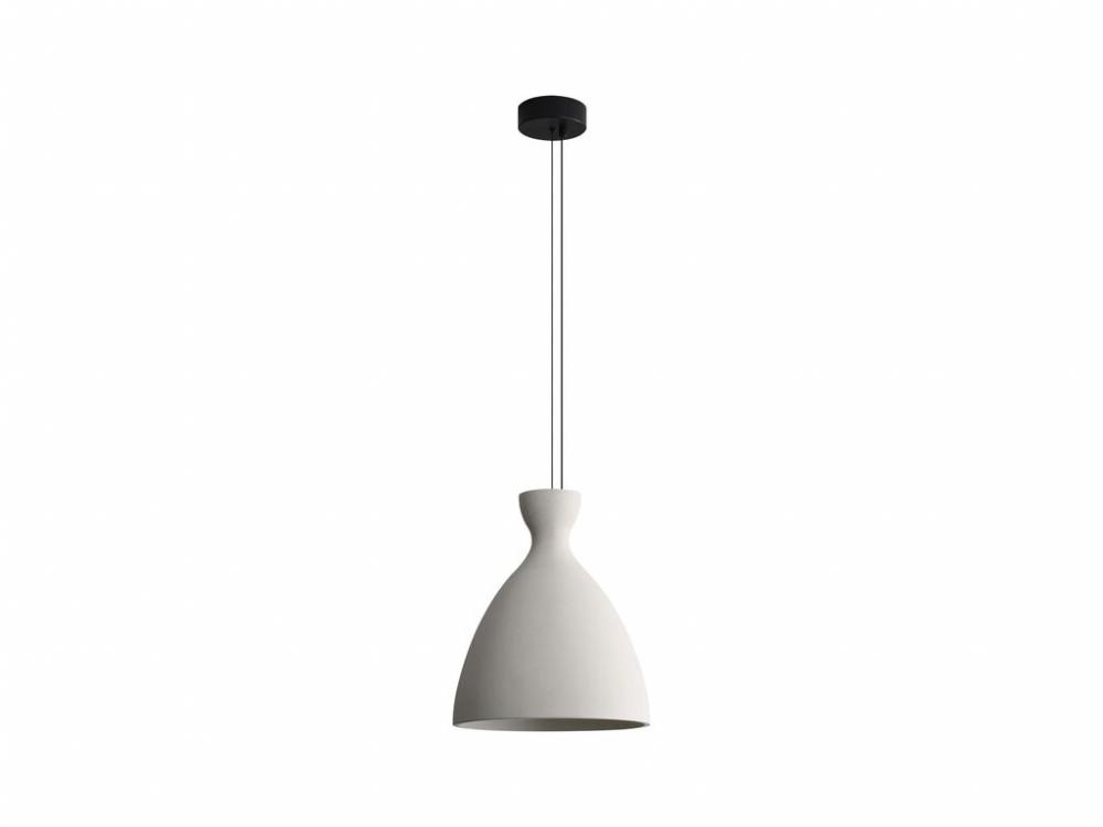 Aethera 14" LED Pendant in White Sandstone Cement
