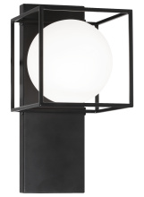 Matteo Lighting S03801BK - Squircle Black Wall Sconce