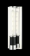 Matteo Lighting W61201MBCH - Tubo Matte Black + Chrome Wall Sconce
