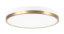 Matteo Lighting M15302WHAG - Tone White and Aged Gold Brass Ceiling Mount