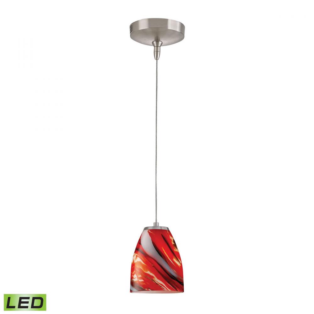 Chrome Red Elk Lighting PF1000/1-LED-BN-FR Pendant Light 